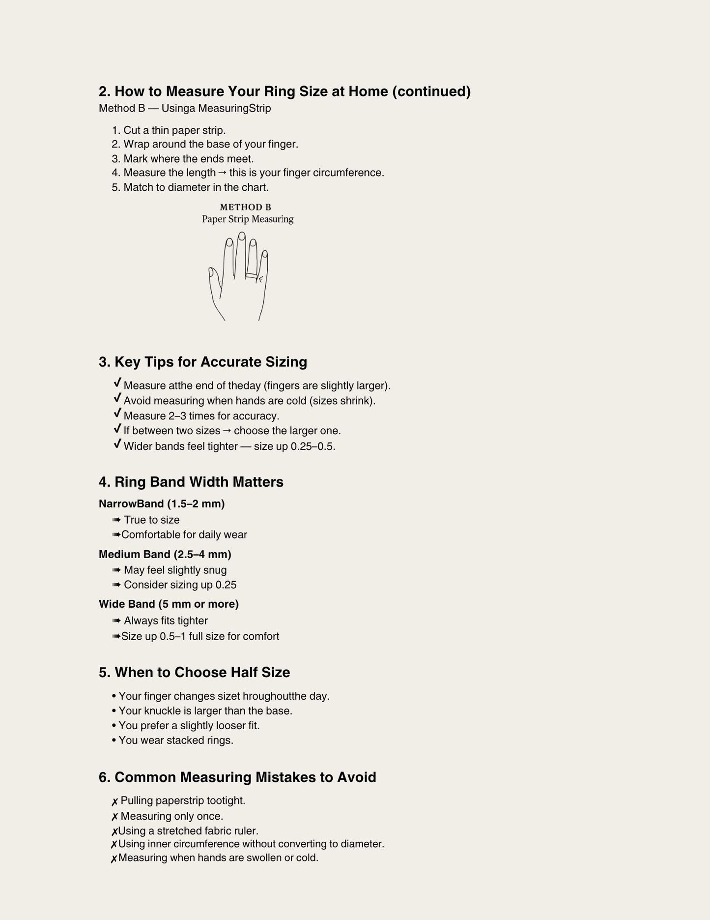free ring sizing guide