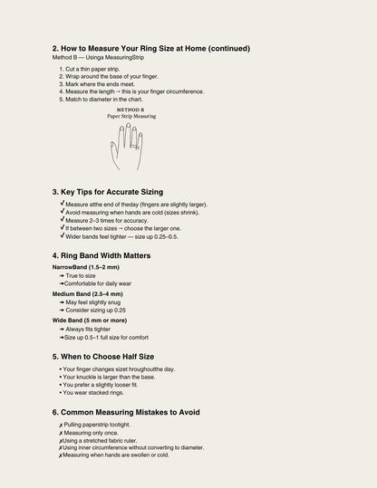 free ring sizing guide