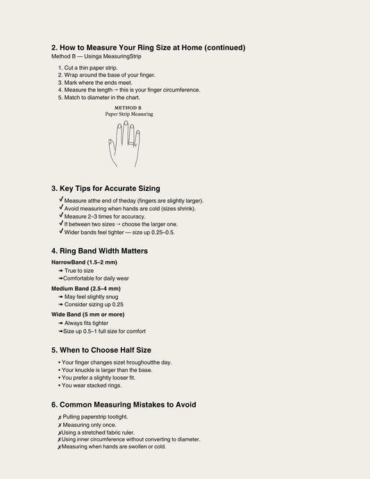 free ring sizing guide